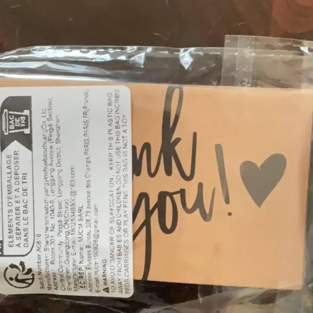 550 Thank you Kraft paper business cards and stickers